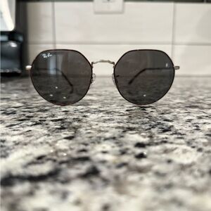 Ray-Ban Black and Silver Round Sunglasses